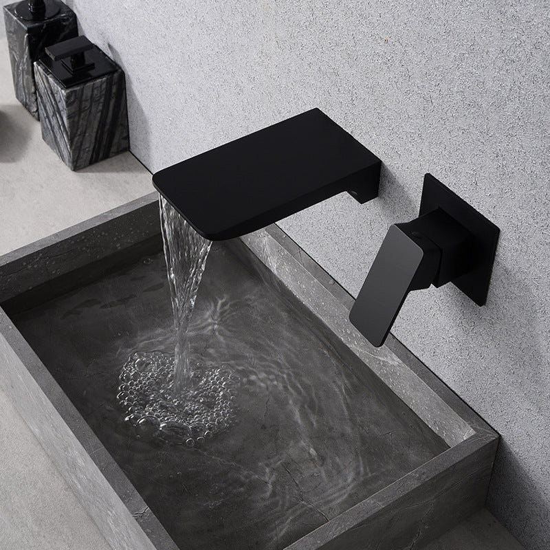 Wall Mounted Waterfall Bathroom Faucet with Hot and Cold Mixer