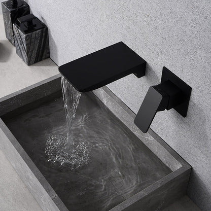Wall Mounted Waterfall Bathroom Faucet with Hot and Cold Mixer