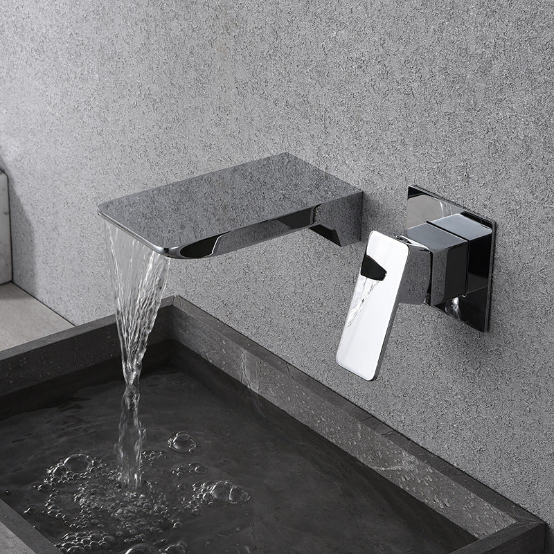 Wall Mounted Waterfall Bathroom Faucet with Hot and Cold Mixer