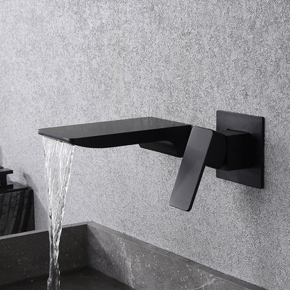 Wall Mounted Waterfall Bathroom Faucet with Hot and Cold Mixer