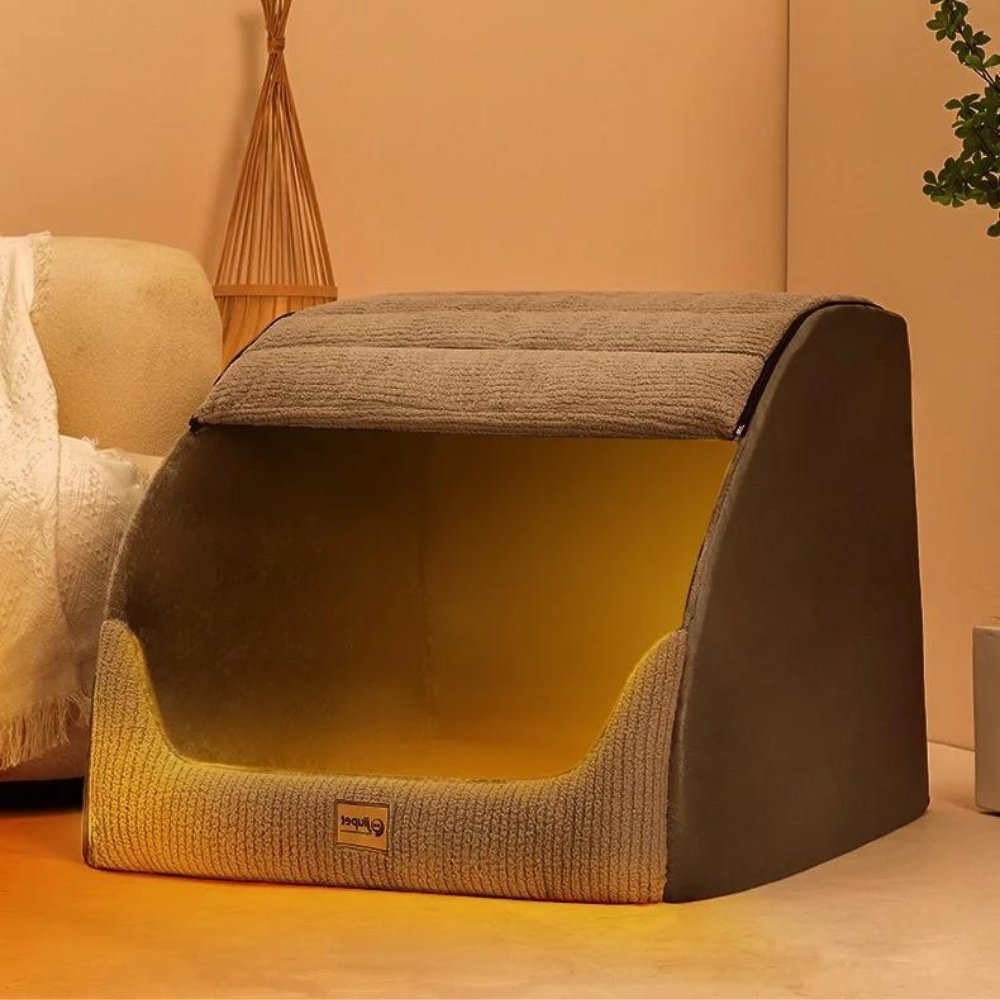 Warm Enclosed Pet Bed for Dogs and Cats