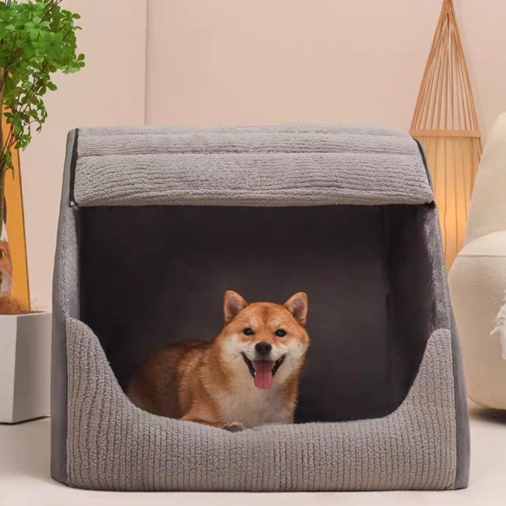 Warm Enclosed Pet Bed for Dogs and Cats