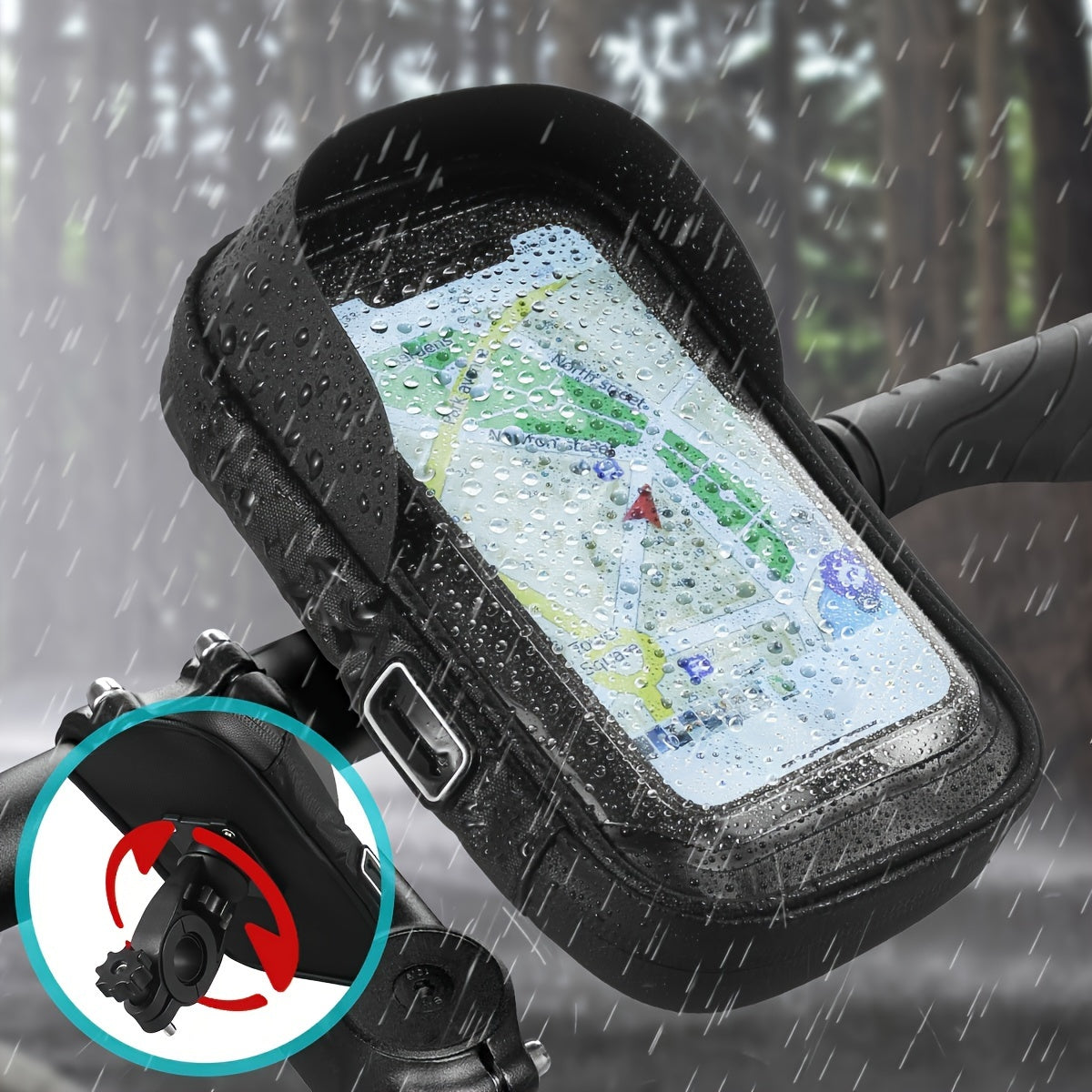 Waterproof 360 Rotating Phone Holder for Bike and Motorcycle