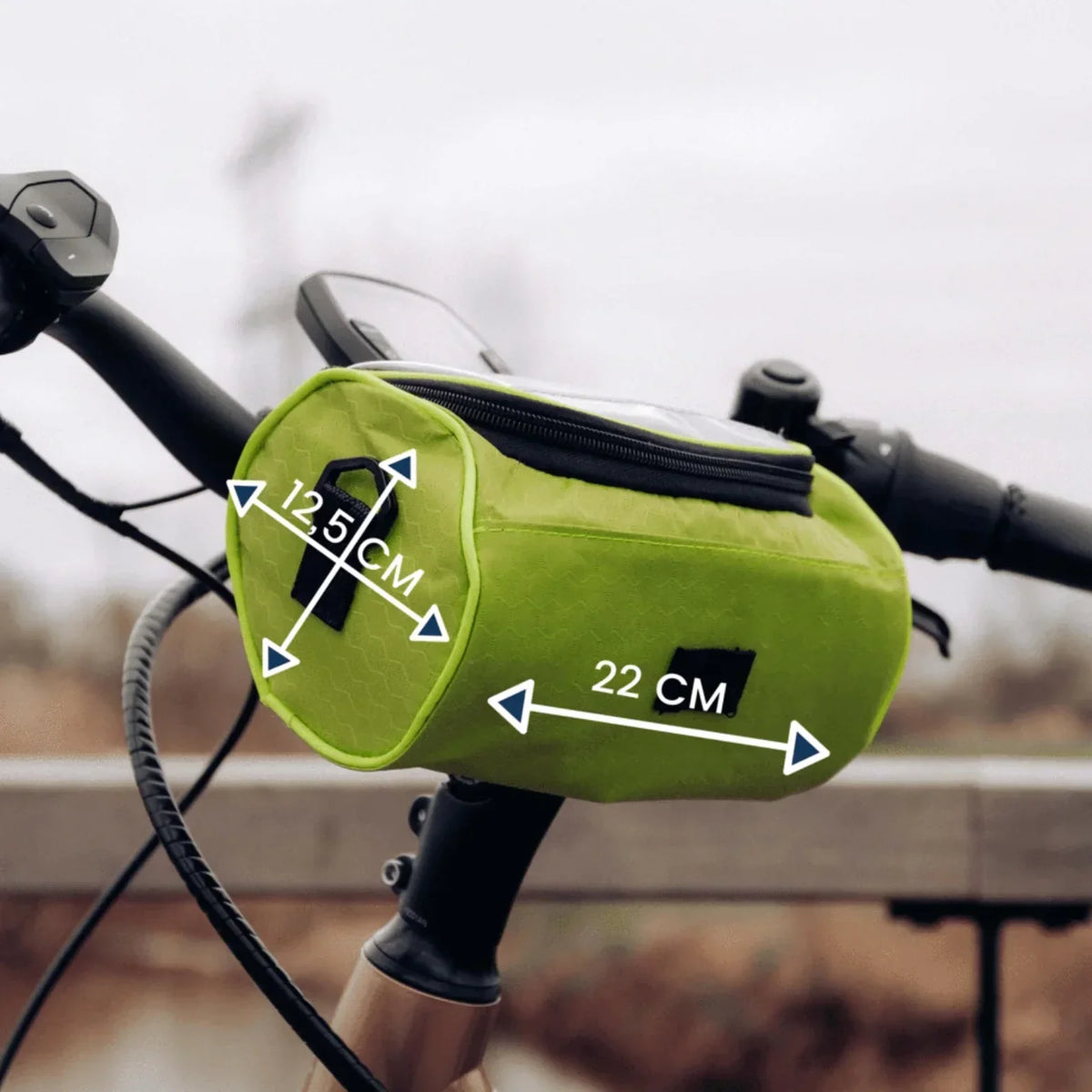 Waterproof Bicycle Handlebar Bag with Touchscreen Phone Window