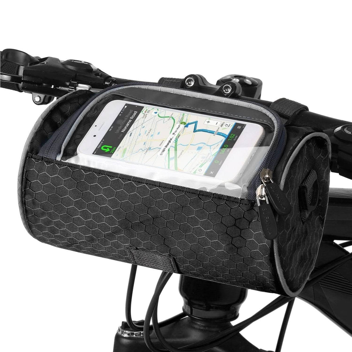 Waterproof Bicycle Handlebar Bag with Touchscreen Phone Window