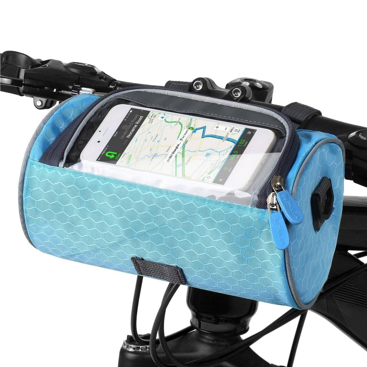 Waterproof Bicycle Handlebar Bag with Touchscreen Phone Window
