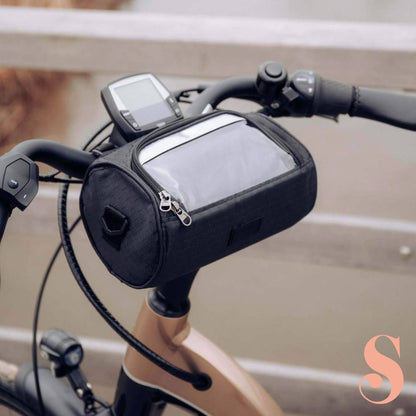 Waterproof Bicycle Handlebar Bag with Touchscreen Phone Window