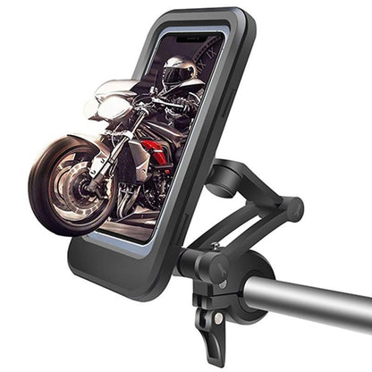 Waterproof Bike Phone Mount with 15W Power Bank Handlebar Holder