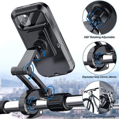 Waterproof Bike Phone Mount with 15W Power Bank Handlebar Holder