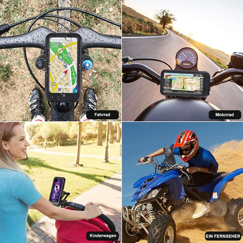 Waterproof Bike Phone Mount with 15W Power Bank Handlebar Holder