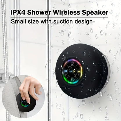 Waterproof Bluetooth Shower Speaker With Suction Mount