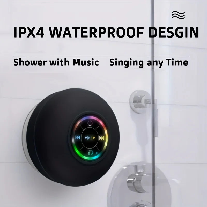 Waterproof Bluetooth Shower Speaker With Suction Mount