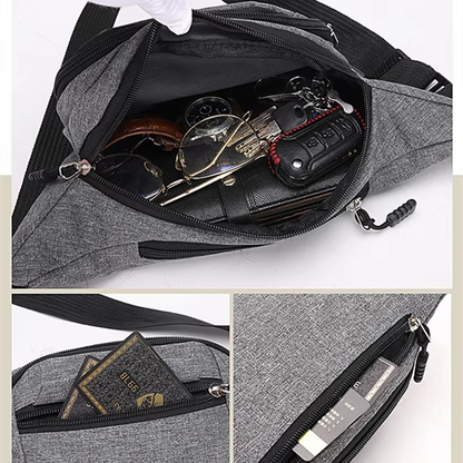 Waterproof Canvas Waist Crossbody Bag For Outdoor Use