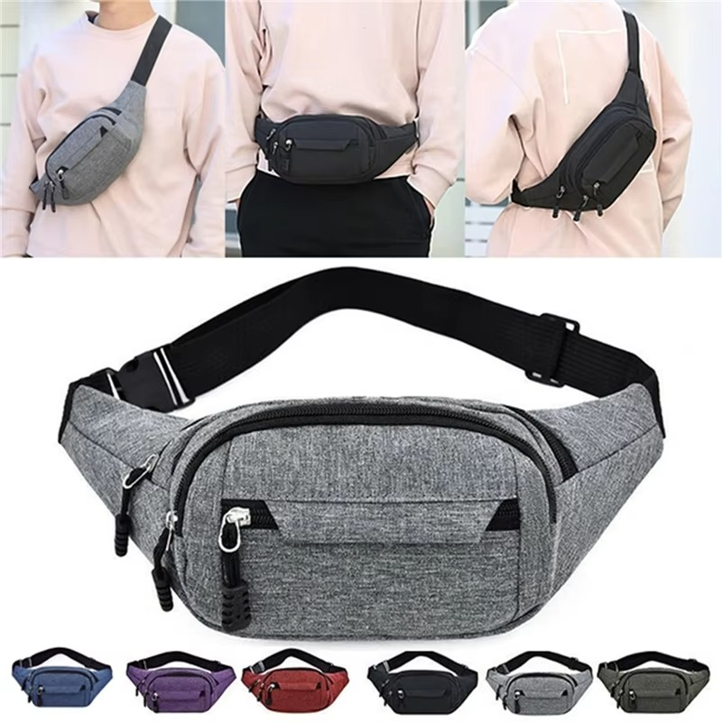 Waterproof Canvas Waist Crossbody Bag For Outdoor Use