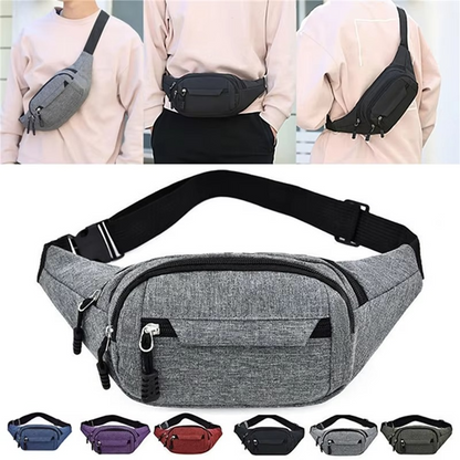 Waterproof Canvas Waist Crossbody Bag For Outdoor Use