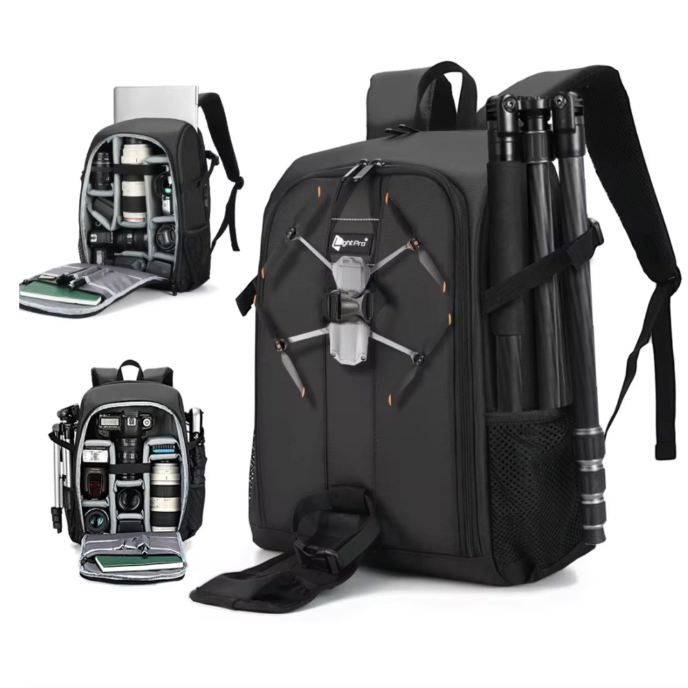 Waterproof DSLR Camera Backpack with Adjustable Storage Compartments