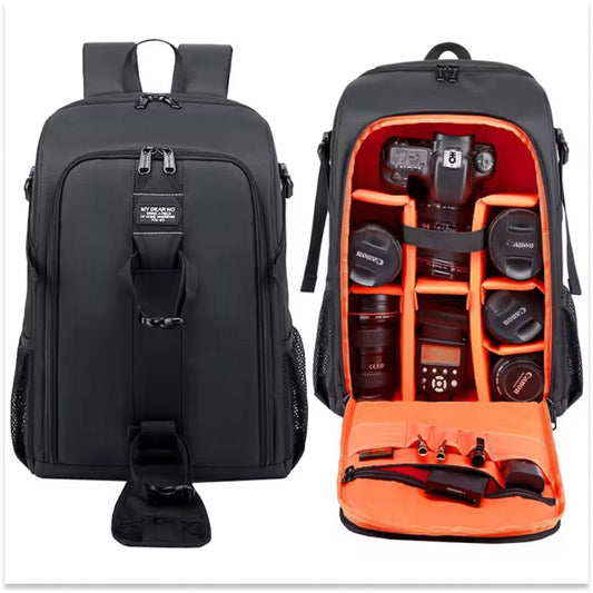 Waterproof DSLR Camera Backpack with Adjustable Storage Compartments