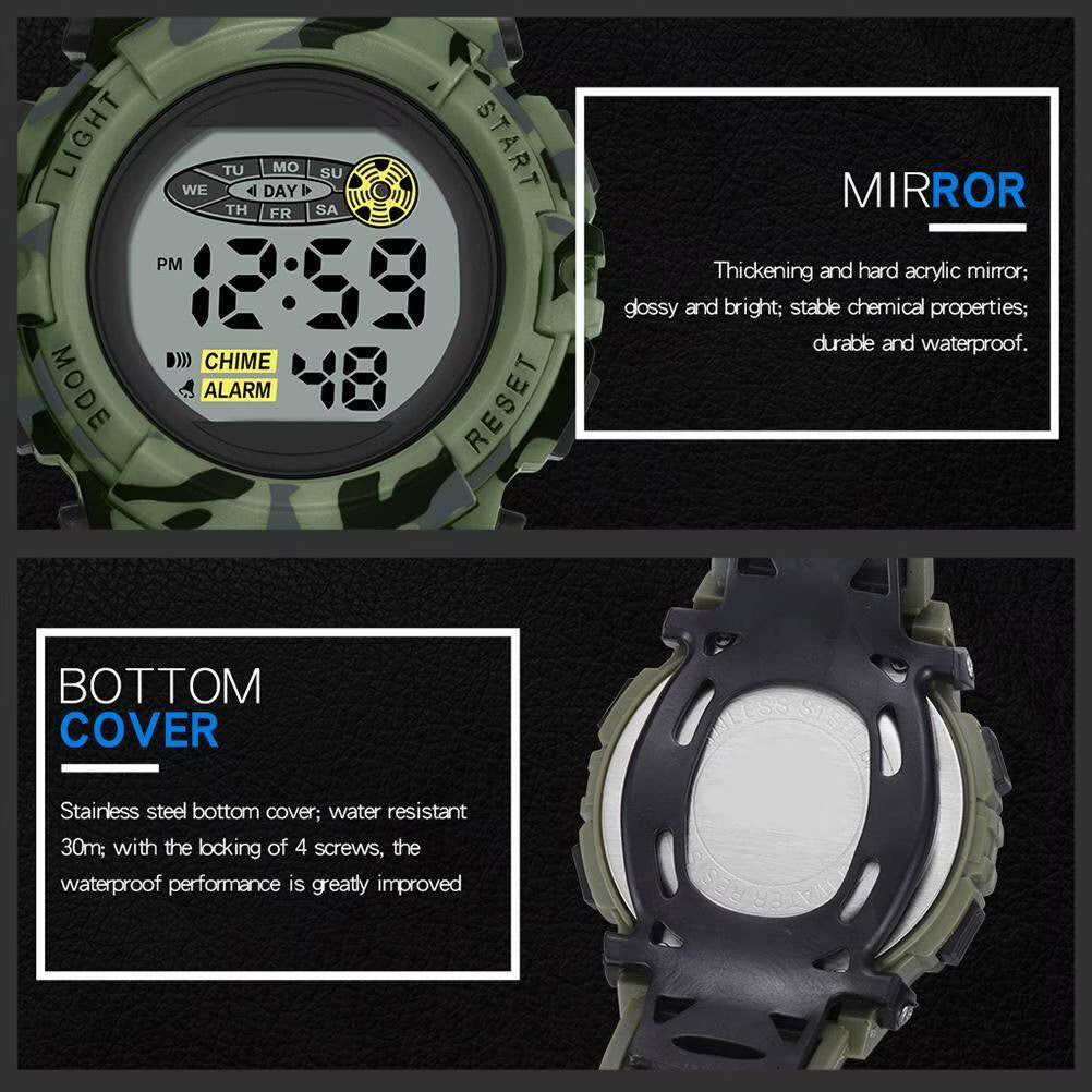 Waterproof Digital Kids Watch with Stopwatch