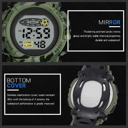 Waterproof Digital Kids Watch with Stopwatch