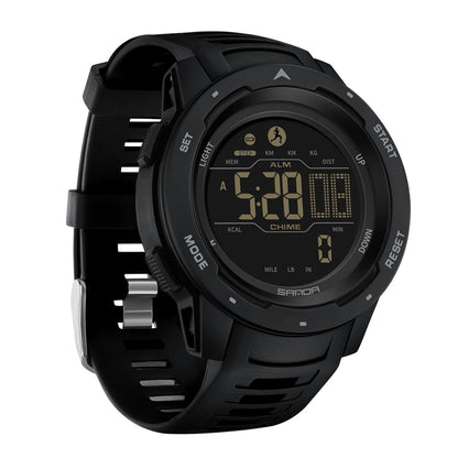 Waterproof Digital Pedometer Watch Outdoor Fitness Activity Tracker Military Style