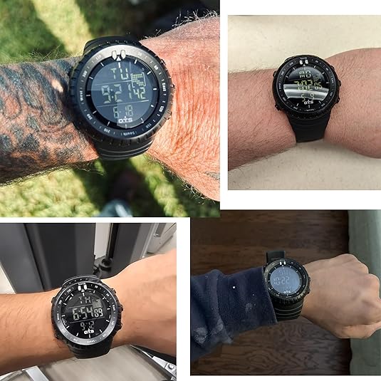 Waterproof Digital Sports Watch for Men with LED Backlight and Shock Resistant Design