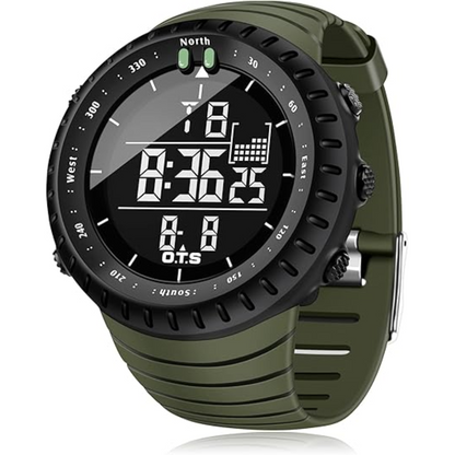 Waterproof Digital Sports Watch for Men with LED Backlight and Shock Resistant Design