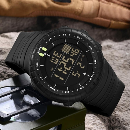 Waterproof Digital Sports Watch for Men with LED Backlight and Shock Resistant Design