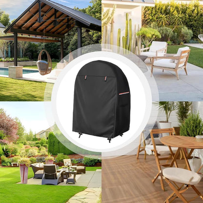 Waterproof Egg Chair Cover with Double Zipper and Wind Straps