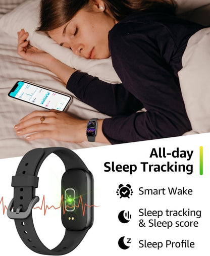 Waterproof Fitness Tracker Smart Watch Silicone Band