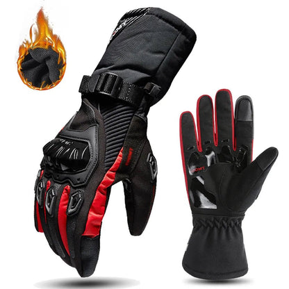 Waterproof Insulated Motorcycle Gloves with Touchscreen Fingertips