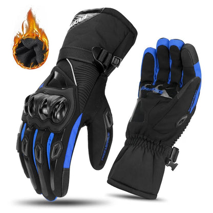 Waterproof Insulated Motorcycle Gloves with Touchscreen Fingertips