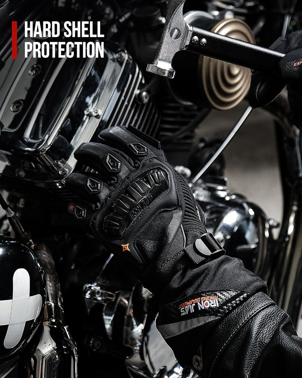 Waterproof Insulated Motorcycle Gloves with Touchscreen Fingertips