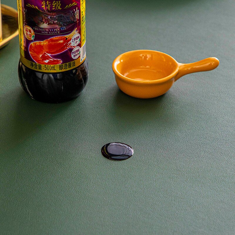 Waterproof Leather Table Protector Mat Minimalist Dining Pad
