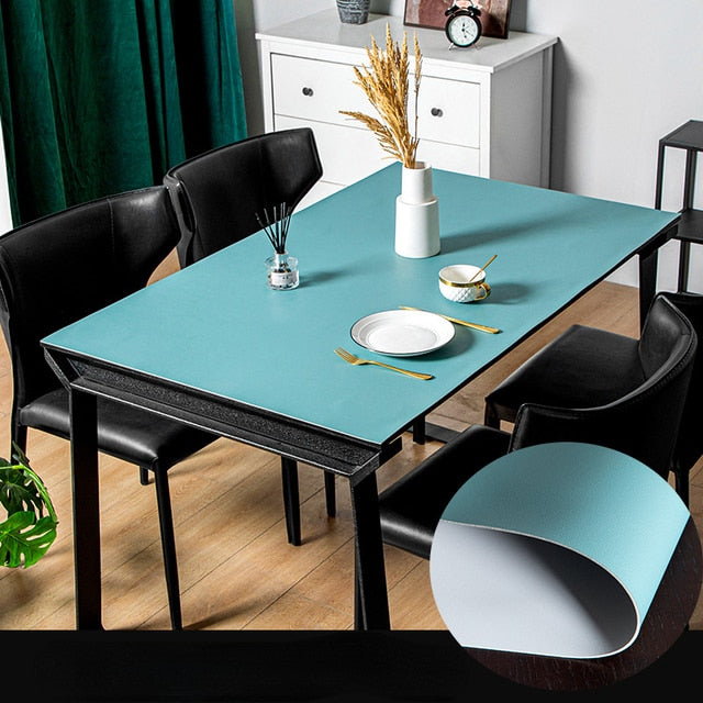 Waterproof Leather Table Protector Mat Minimalist Dining Pad