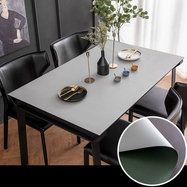 Waterproof Leather Table Protector Mat Minimalist Dining Pad