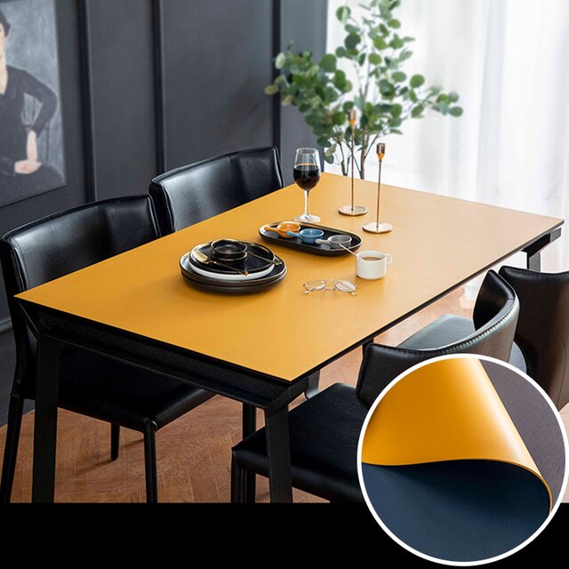 Waterproof Leather Table Protector Mat Minimalist Dining Pad