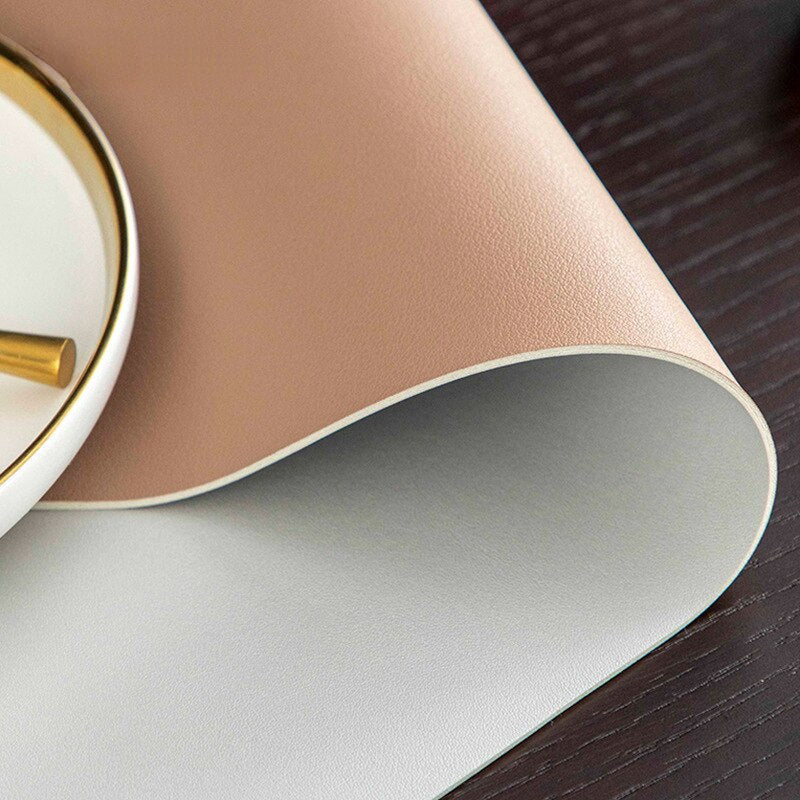 Waterproof Leather Table Protector Mat Minimalist Dining Pad