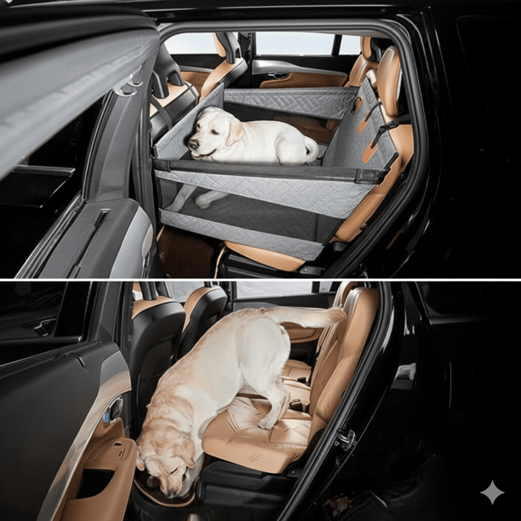 Waterproof Memory Foam Dog Car Seat Cover with Side Protection
