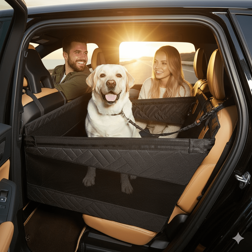 Waterproof Memory Foam Dog Car Seat Cover with Side Protection