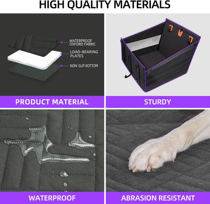 Waterproof Memory Foam Dog Car Seat Cover with Side Protection