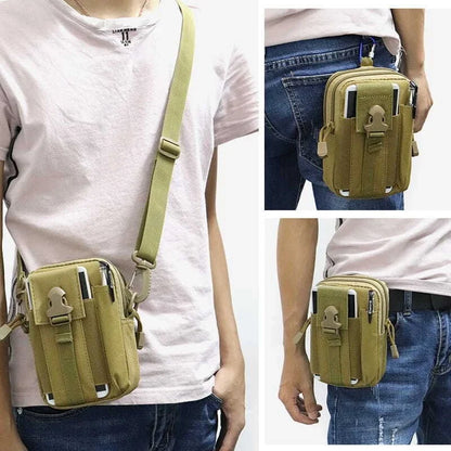 Waterproof Nylon Tactical Waist Pouch with Belt Attachment