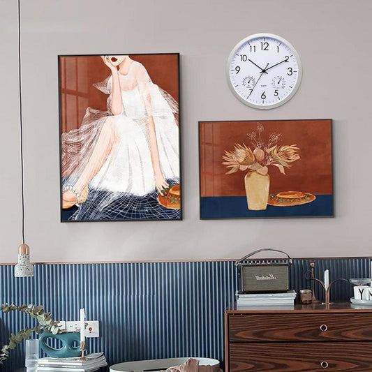 Waterproof Outdoor Wall Clock with Temperature and Humidity Gauge