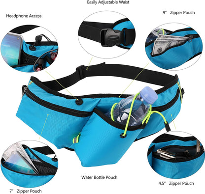 Waterproof Running Belt with Bottle Holder