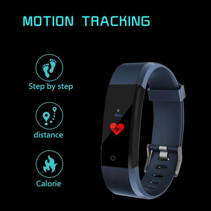 Waterproof Smart Fitness Tracker with Heart Rate Monitor