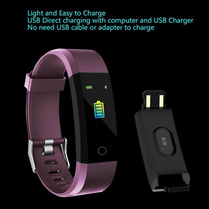 Waterproof Smart Fitness Tracker with Heart Rate Monitor