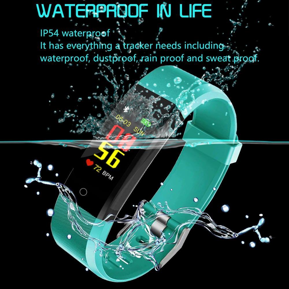 Waterproof Smart Fitness Tracker with Heart Rate Monitor