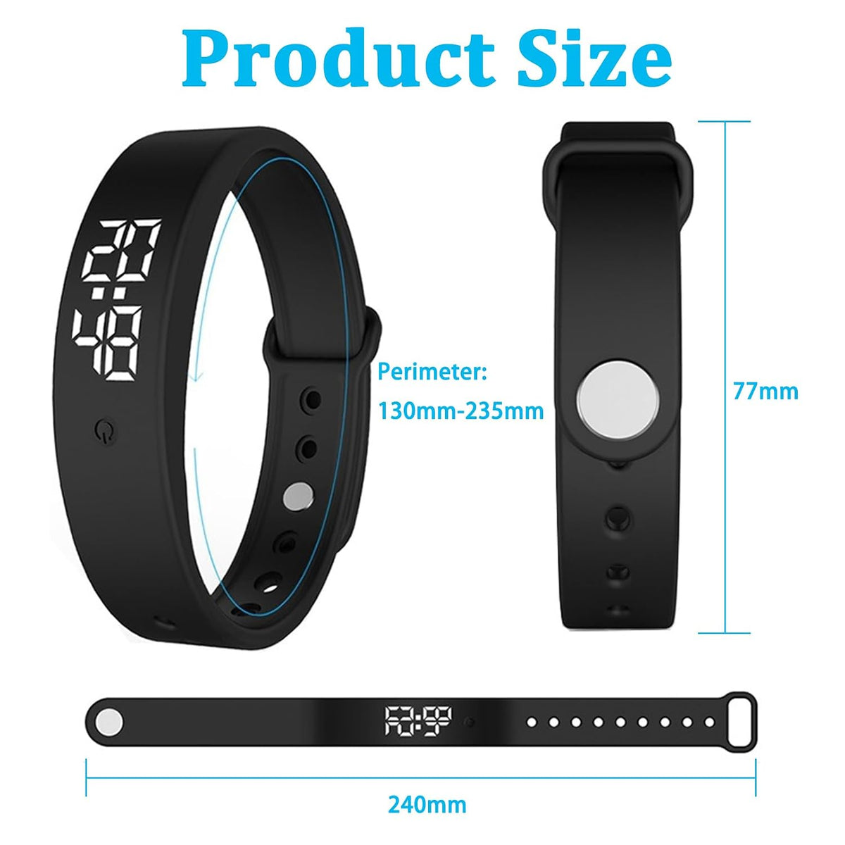 Waterproof Smart Fitness Watch with Vibration Alerts