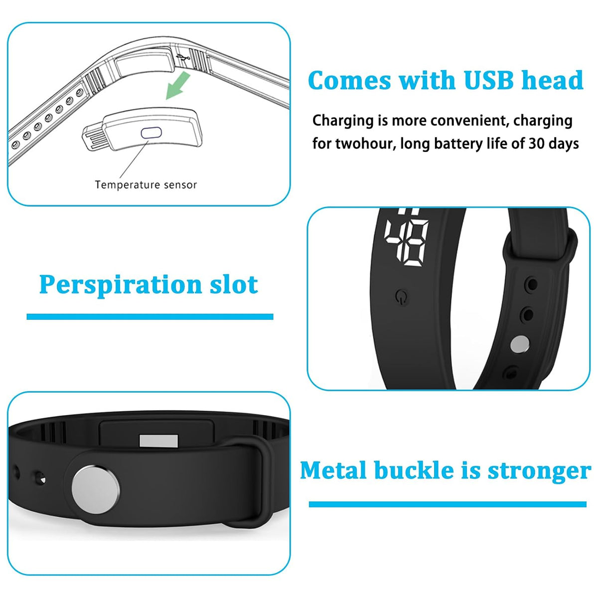 Waterproof Smart Fitness Watch with Vibration Alerts
