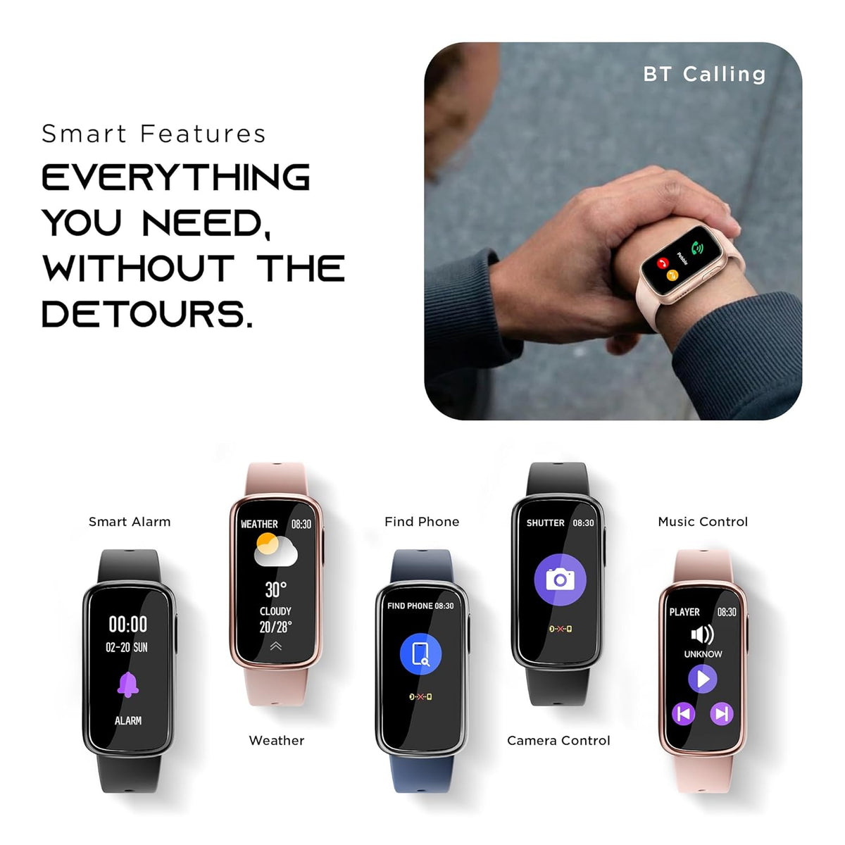 Waterproof Smartwatch Fitness Tracker IP68 Sports Watch Long Battery