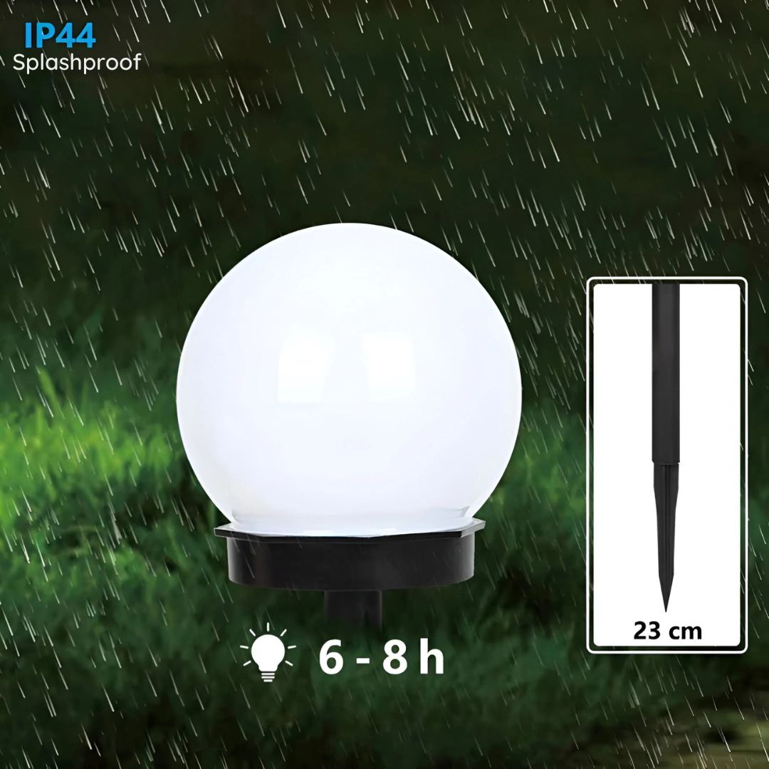Waterproof Solar Globe Pathway Lights Set of 3